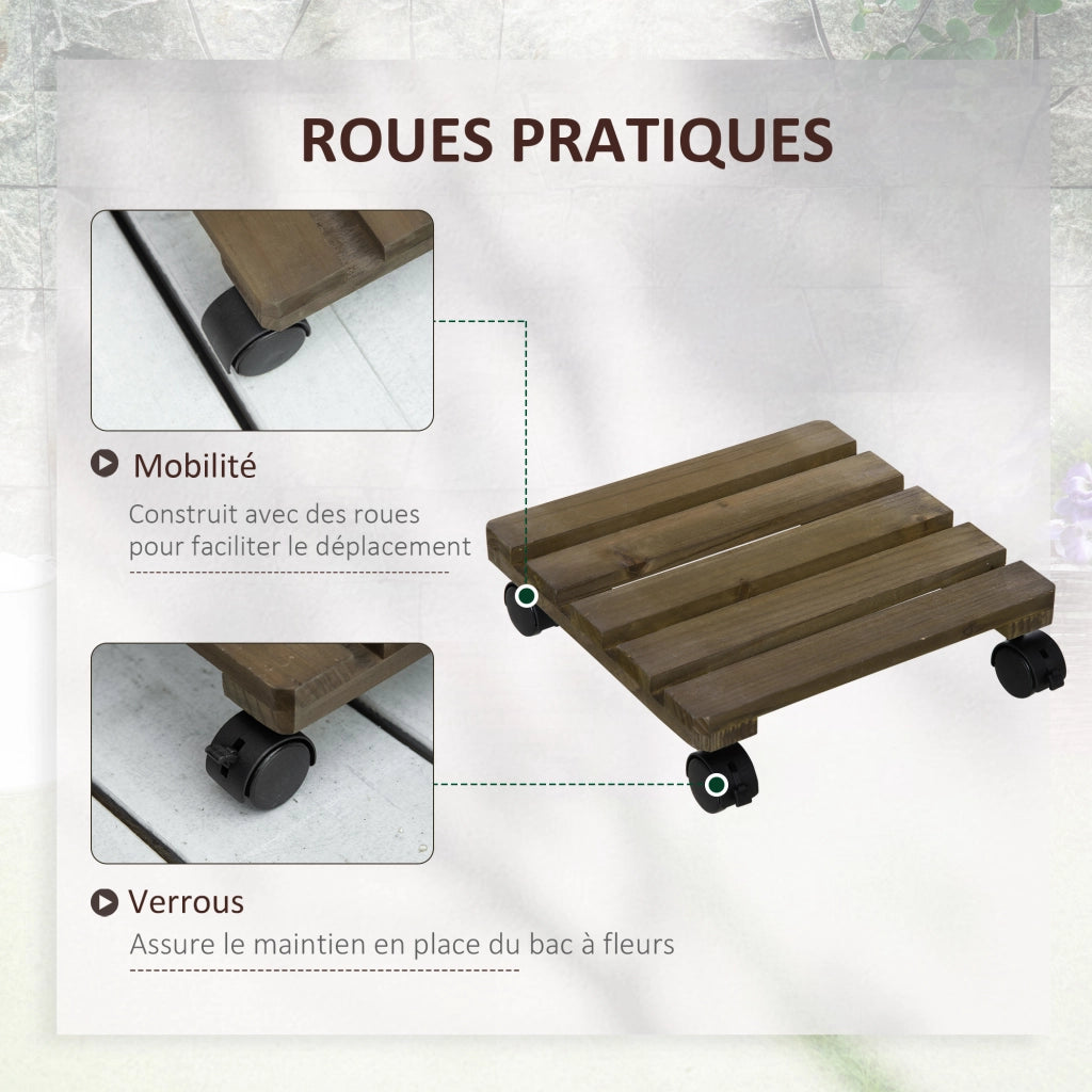 Supporto piante con ruote ¨C Minimal ¨C 2 pezzi