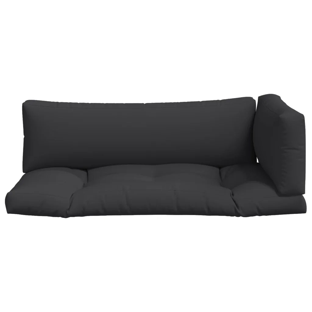 Cuscini per Pallet 3 pz Neri in Tessuto Oxford 360951