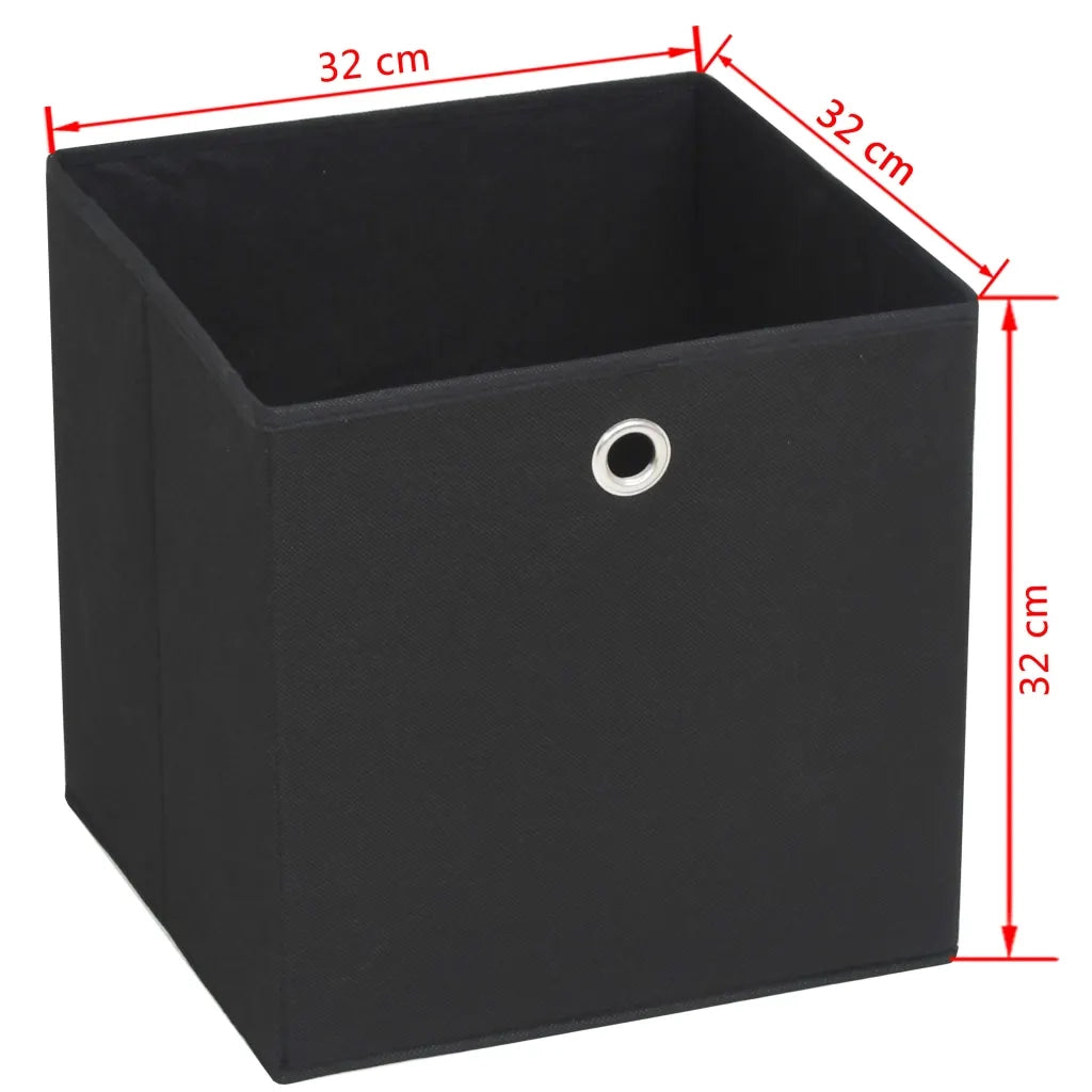 Contenitori 10 pz in Tessuto non Tessuto 32x32x32 cm Nero CFW3996163