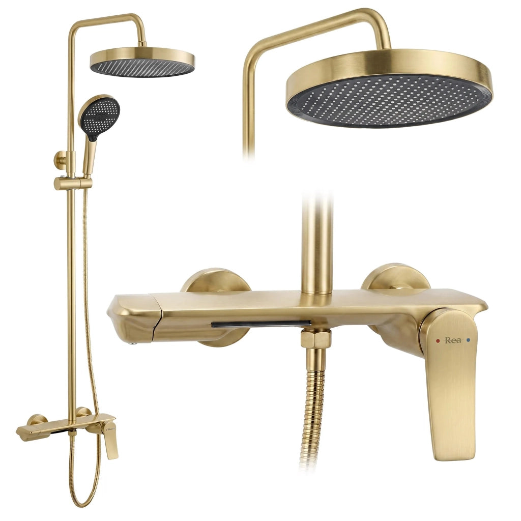 Set Doccia Rea Vision Brush Gold