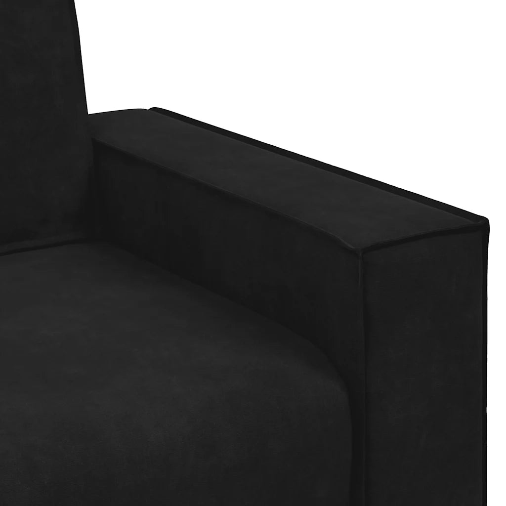 Set di Divani 3 pz con Cuscini Nero in Velluto 3324623