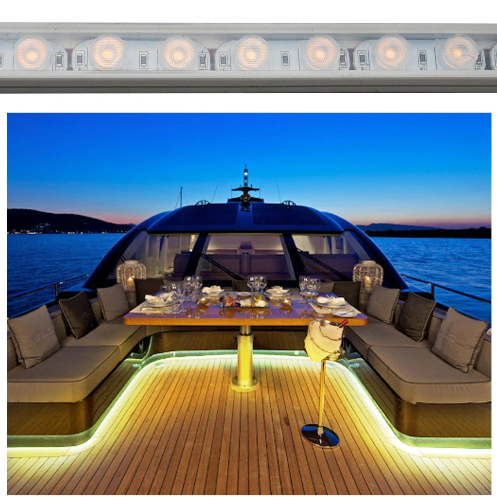Wall Washer flessibile barra luminosa 24V IP67 striscia LED 24W / MT luce angolo 30 gradi esterni giardino facciata edifici barche 1 METRO 3000K