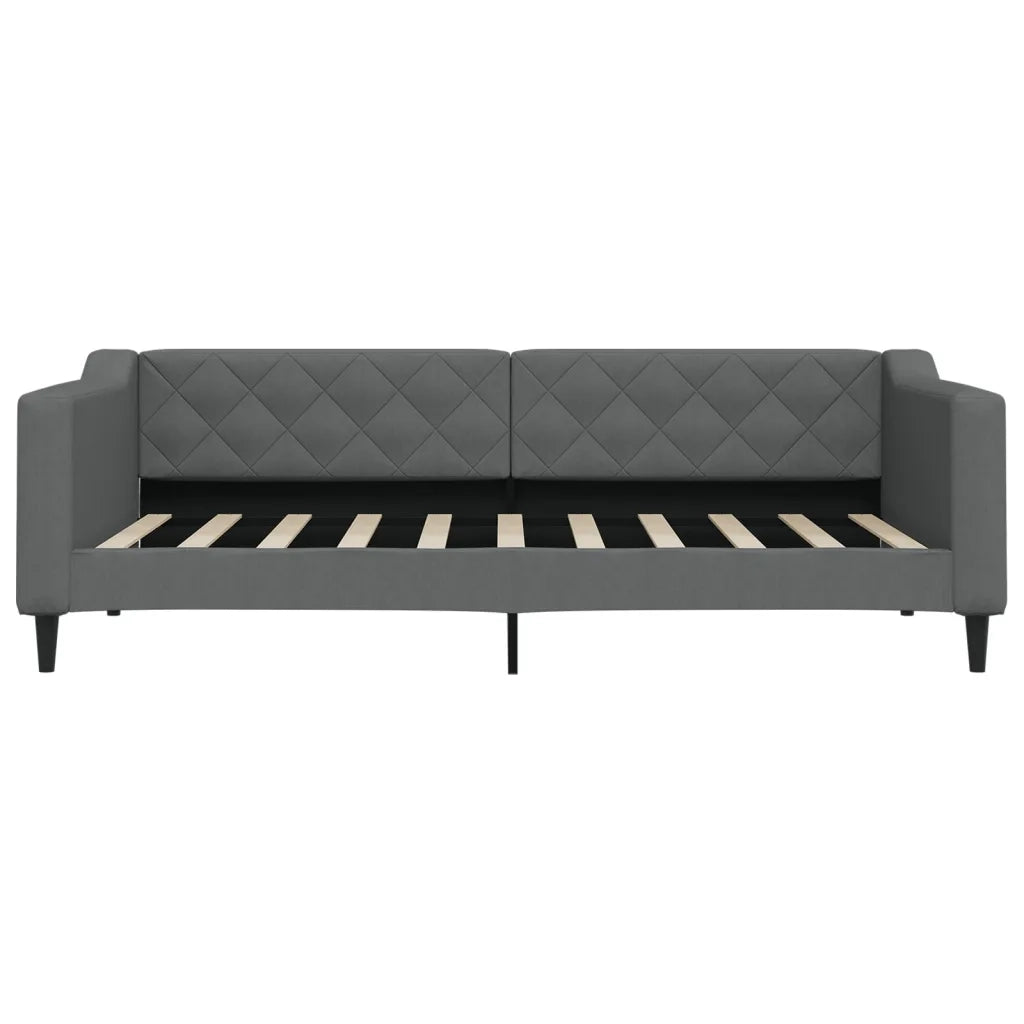 Letto singolo | Letto per adulti | Letto da Giorno Grigio Scuro 90x190 cm in Tessuto