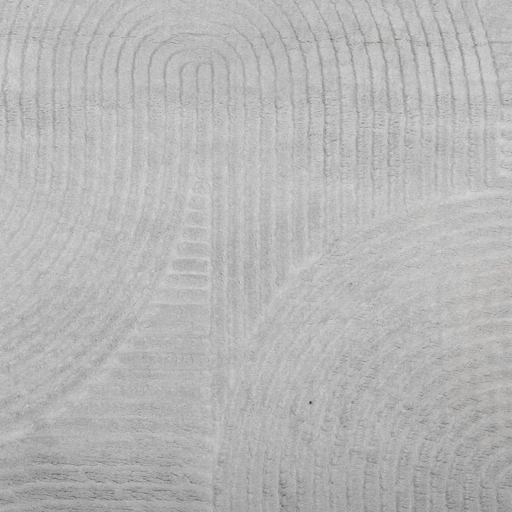 Tappeto IZA a Pelo Corto con Aspetto Scandinavo Grigio Ø 160 cm 375460