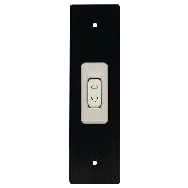 PLACCA 185 MM NERO CON PULSANTE COPRI AVVOLGITORE MOTORE TAPPARELLA TAPPARELLE