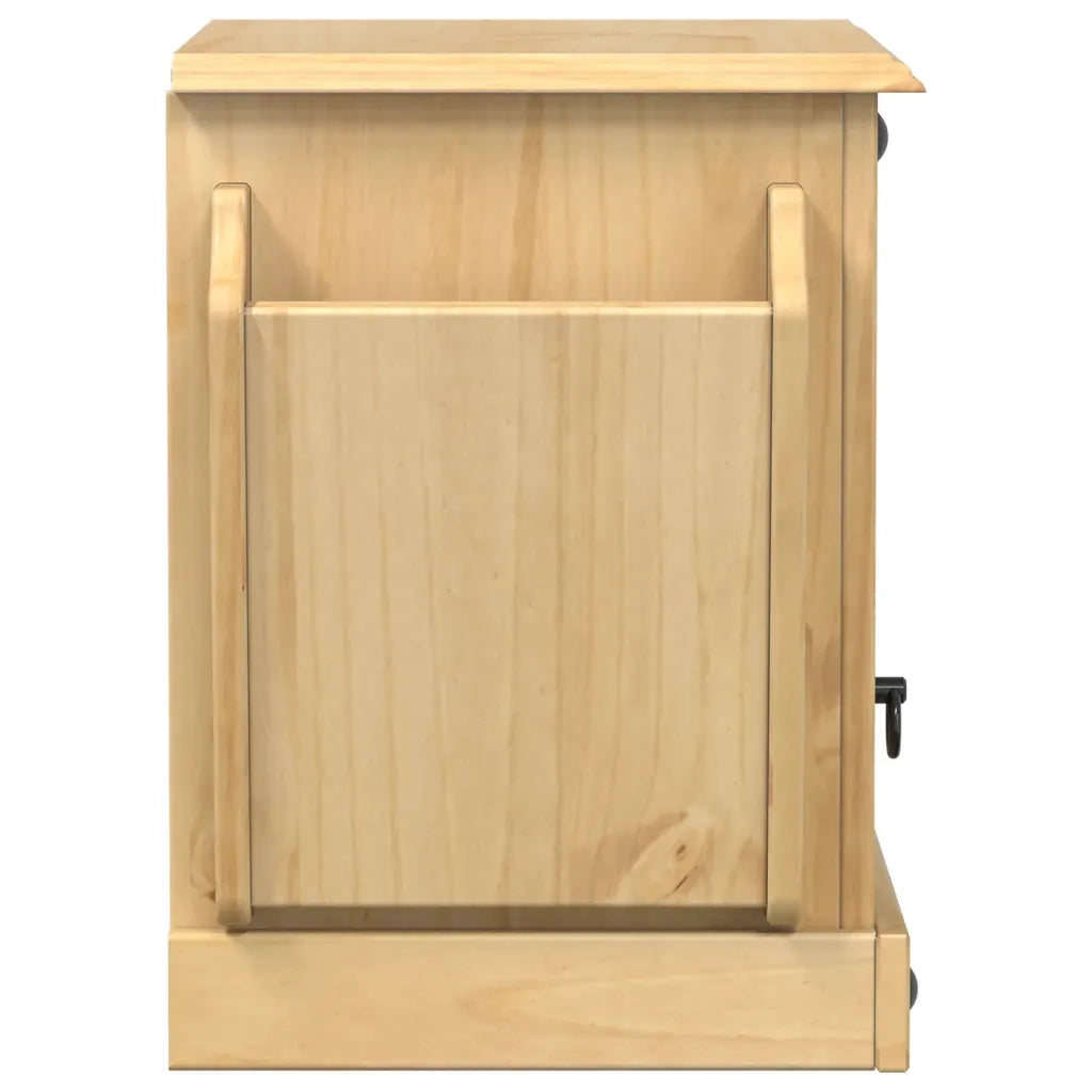 Comodino-Tavolino da notte Corona 45x35x47,5 cm in Legno Massello di Pino