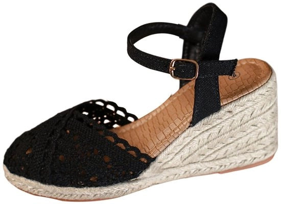 Sandali per donna - Stivale - Adattabile - Sandali spessi - Sandali a cinghia - Sandali comodi - Pelle di lino - Sandali estivi