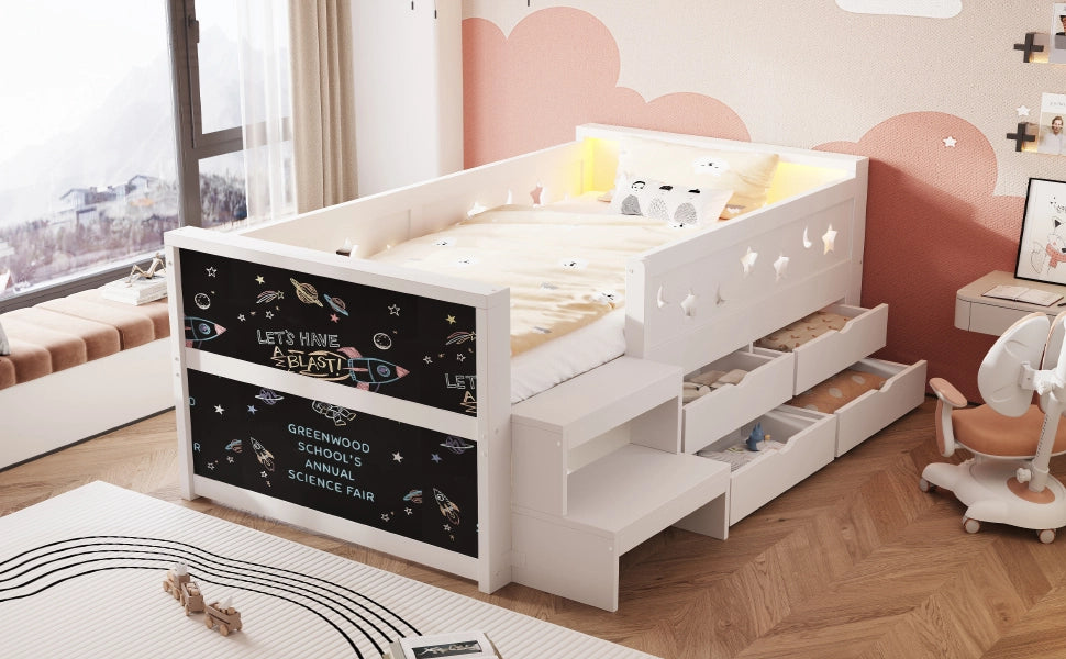 letto per bambini legno bianco 90 x 200 cm