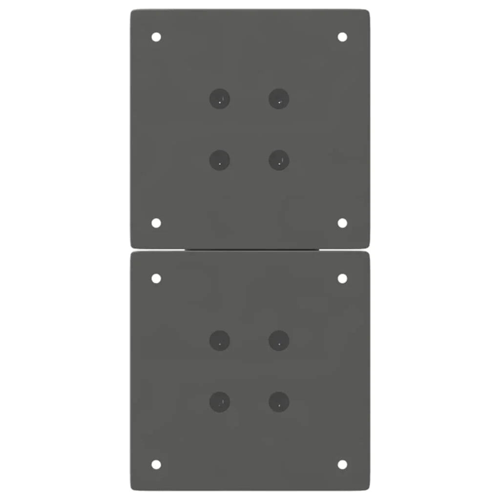 Set di 2 gambe regolabili per tavolino da caffè a forma di X 38 x 42 cm design moderno linee pulite acciaio antracite 02_0057226
