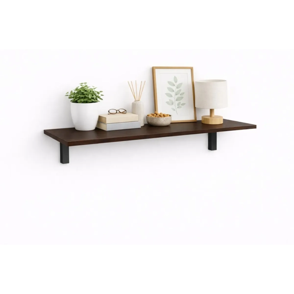 Mensola da Muro da appoggio in Legno nobilitato spessore 1,8 cm in colore Wenge 90x45 cm