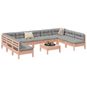 Set Divani Giardino 10 pz con Cuscini Massello Abete Douglas 3299601