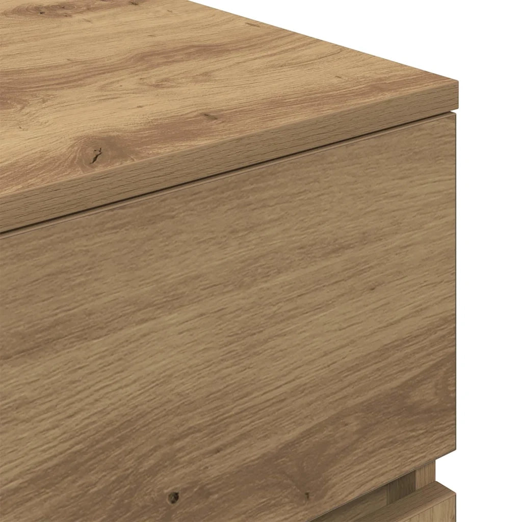 Comodino con 3 Cassetti Rovere Artigianale 39x35x65 cm 861353