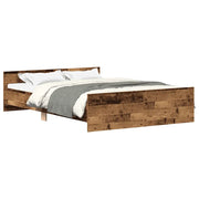 Letto matrimoniale | Letto per adulti | Giroletto senza Materasso Legno Antico 120x200cm in Truciolato