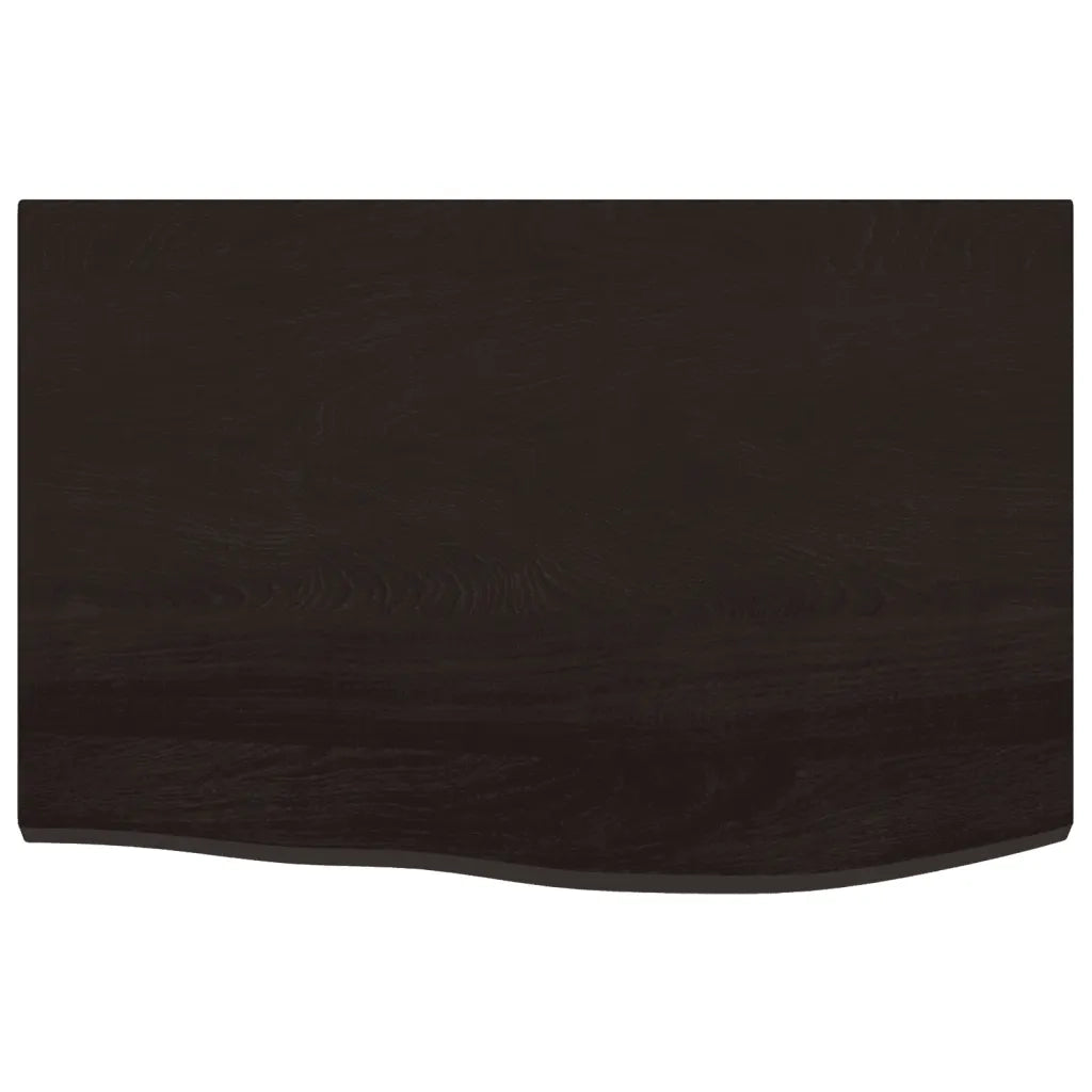 Piano Bagno Marrone Scuro 60x40x2 cm Legno Massello Trattato CFW6791383