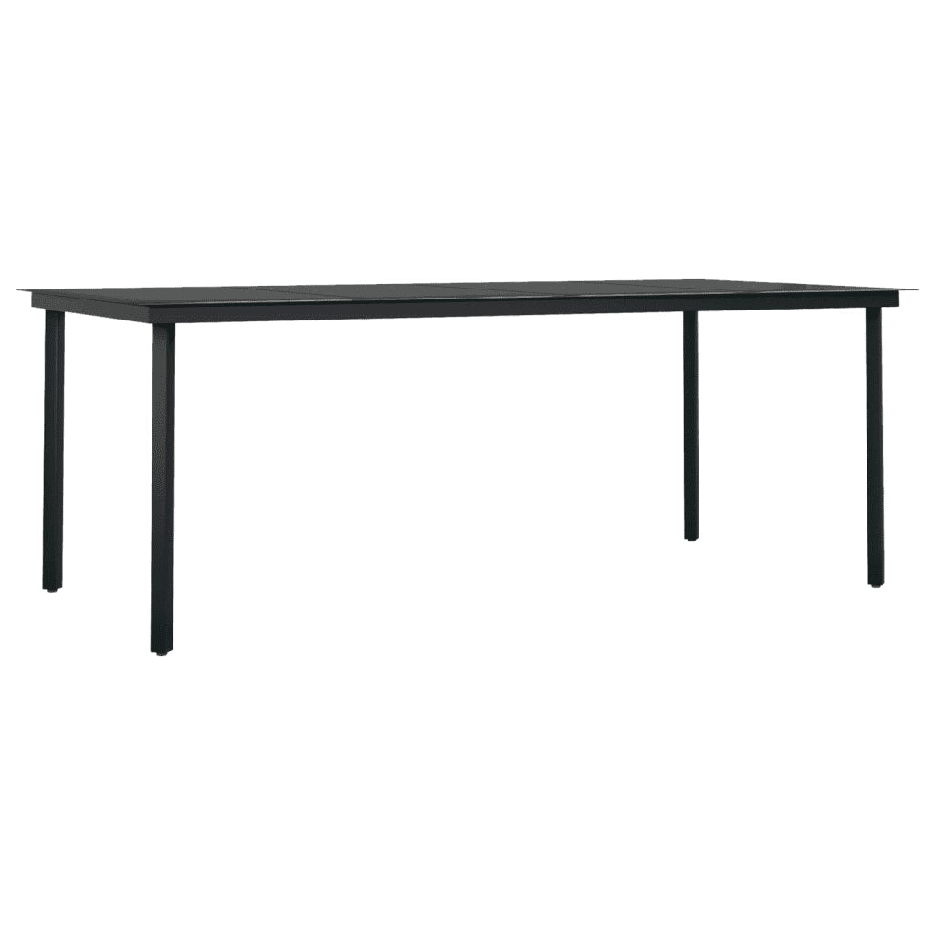 Set Mobili da Pranzo da Giardino 9 pz con Cuscini Nero 3099202