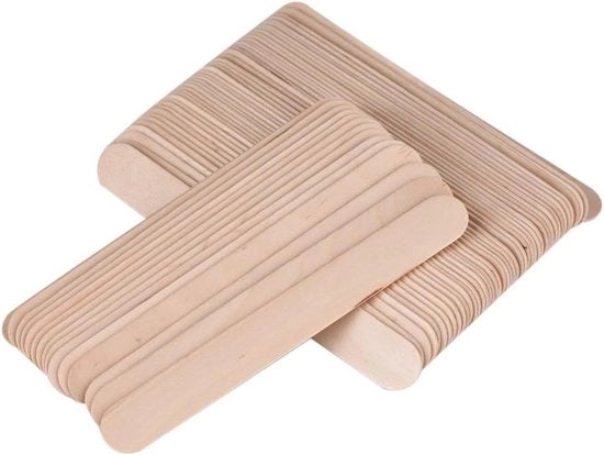 100 pezzi di Spatola di Depressione in Legno per Artigianato con Manico di Legno.