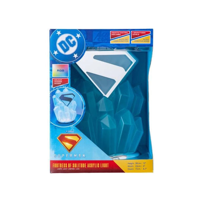 Paladone Products PP14840SMT Lampada Superman Fortress Of Solitude Acrilico RGB Con Telecomando