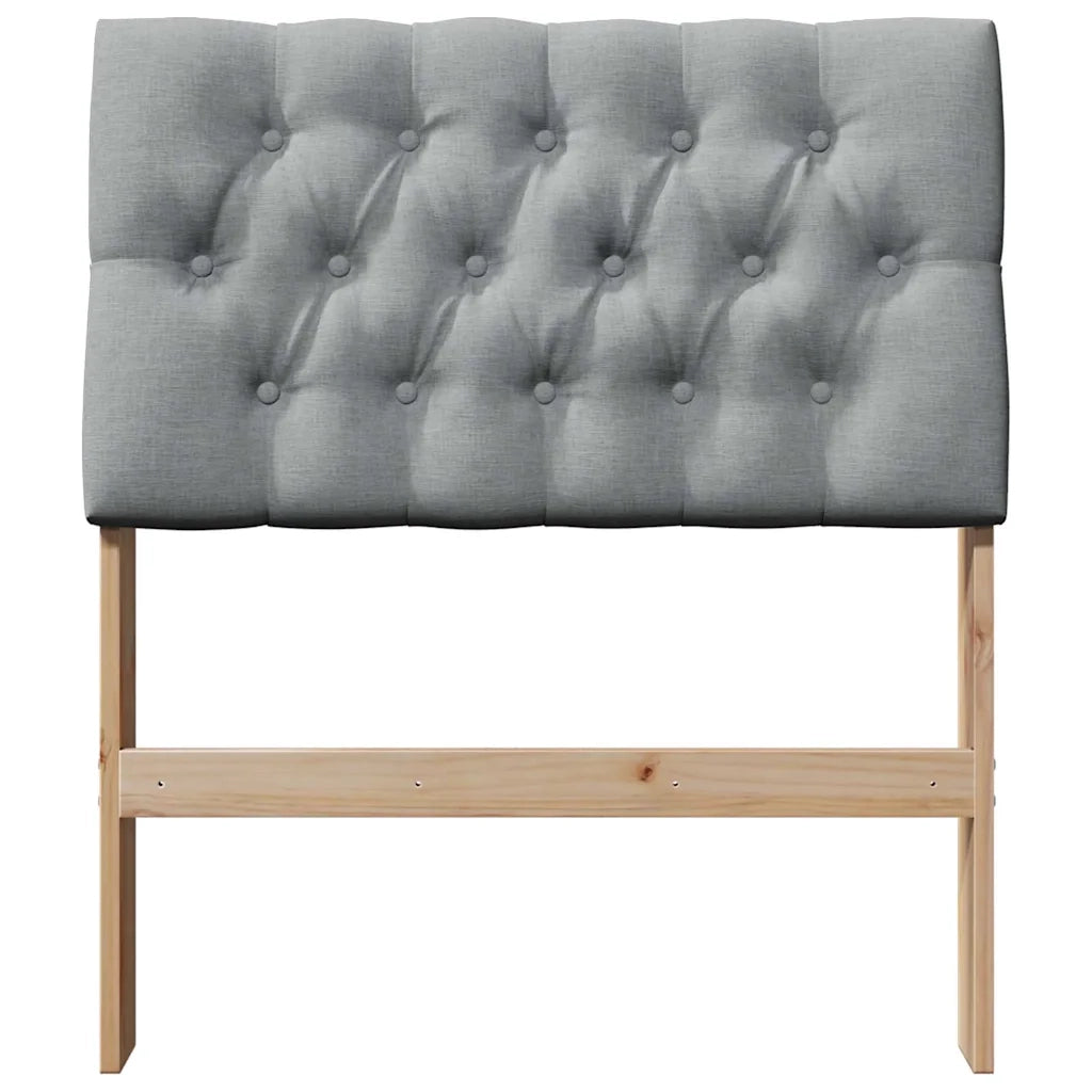 Testiera | Testata imbottita Grigio chiaro 80 cm Pino massello