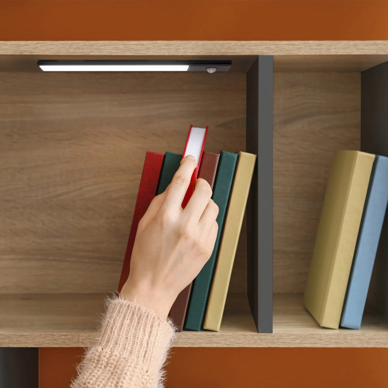 Lampada LED ricaricabile con USB Kaus Black con sensore di movimento, L400mm, Tecnoplastica e Alluminio, Verniciato nero