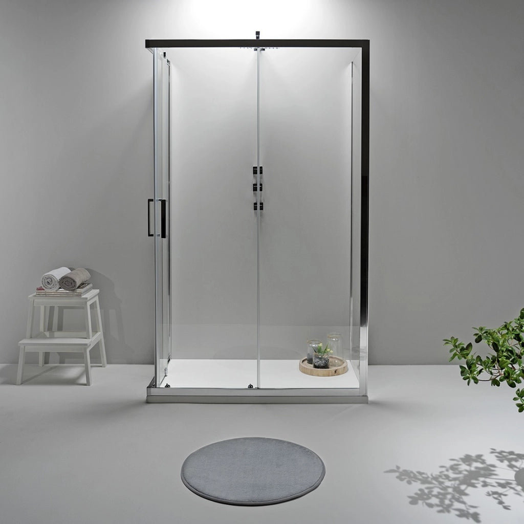 Box Doccia Elite Tre Lati 70x70x70 Cm Scorrevole Trasparente