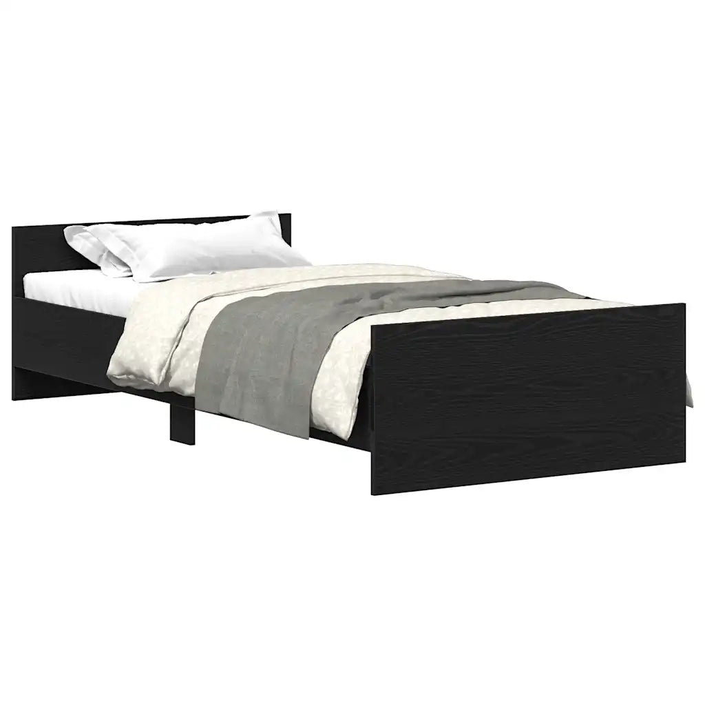 Giroletto senza Materasso Rovere Nero 75x190 cm in Truciolato 862312