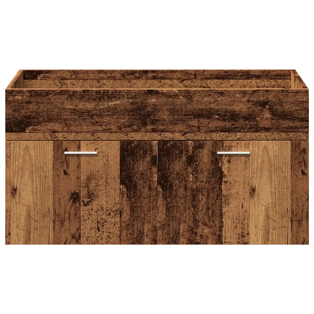 Set Mobili da Bagno | Armadio da bagno 4 pz Legno Antico in Legno Multistrato