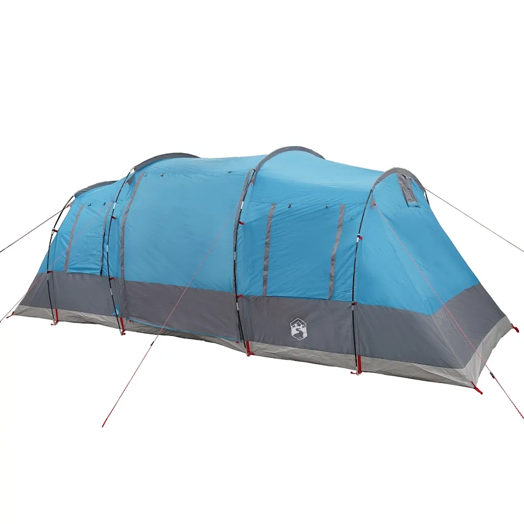 Tenda Familiare a Tunnel per 6 Persone Blu Impermeabile