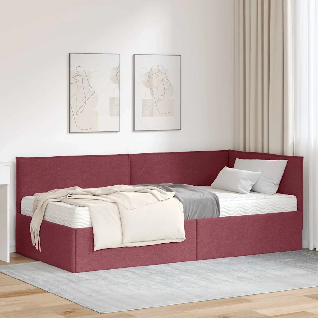 Struttura Letto Angolare con Materasso 2 pcs Grigio Velluto 3394016