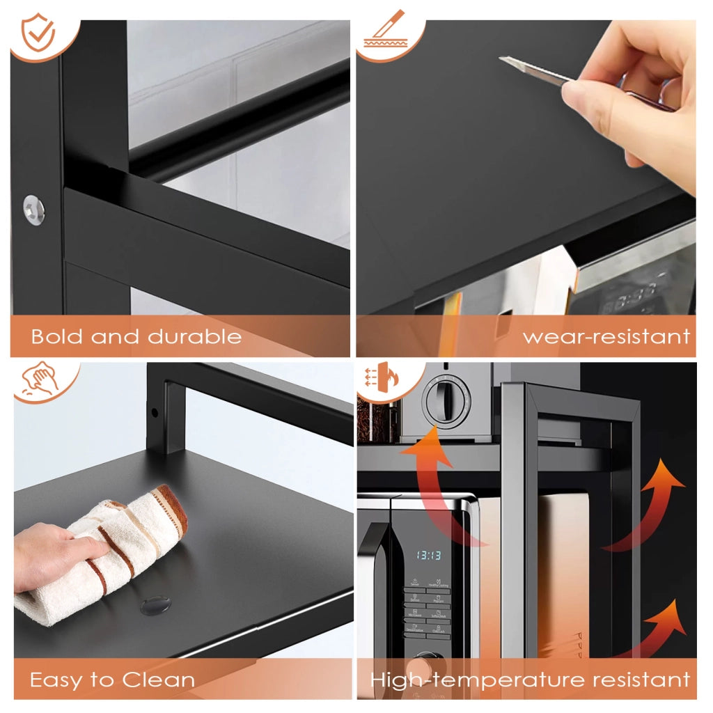 Appendiabiti con ripiani ¨C Minimal ¨C nero 60x30x180 cm