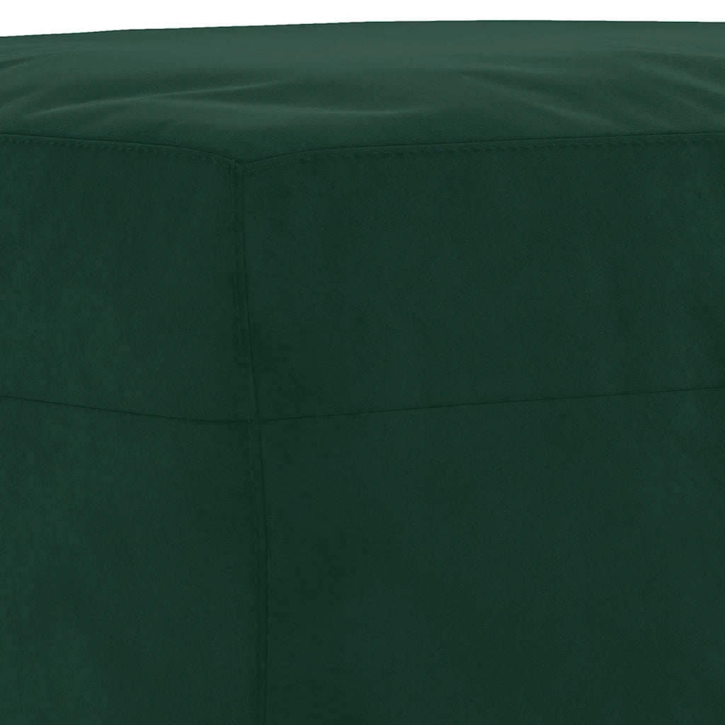 Set di Divani 3 pz con Cuscini Verde scuro in Velluto