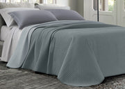 Quilt Trapuntino Estivo 100gr/mq Bicolor Double Face Tinta Unita Modello Cloe - Singolo - Grigio