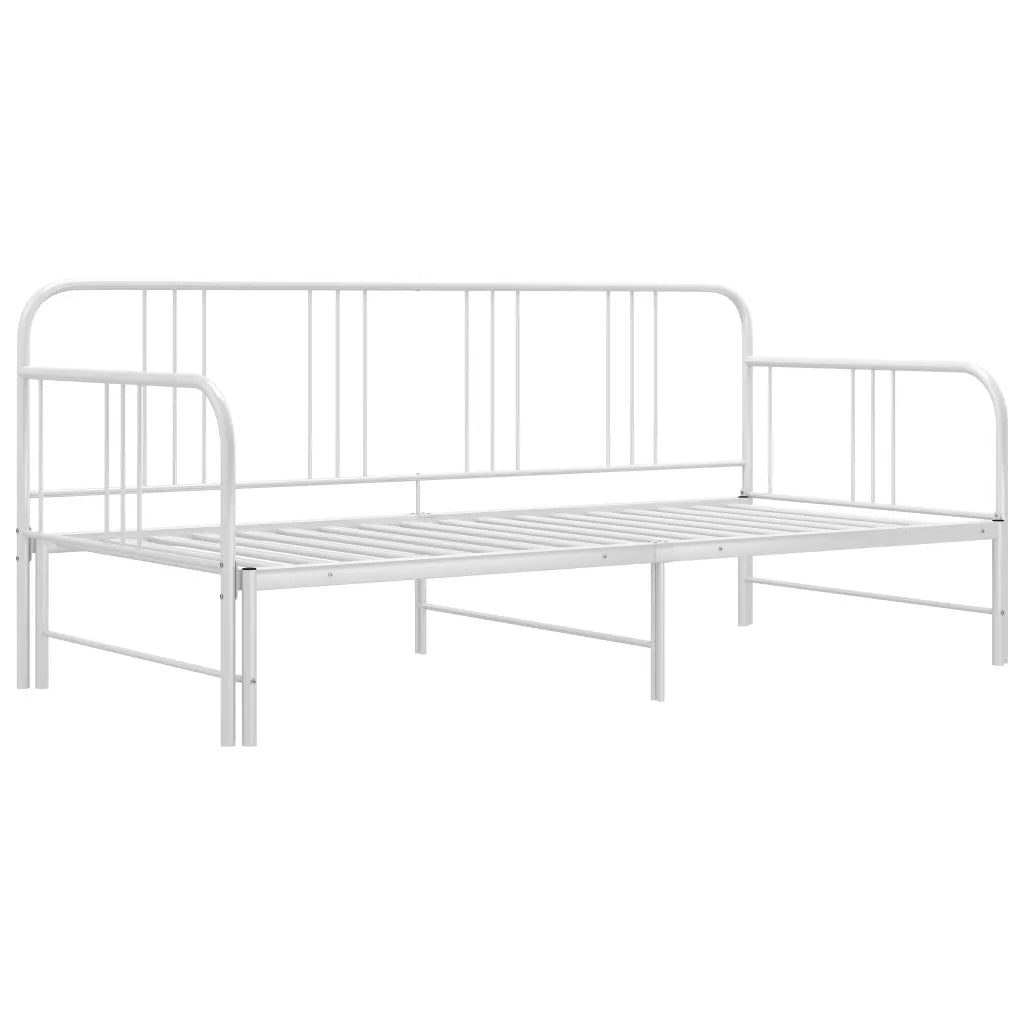 Telaio Divano Letto Estraibile Bianco in Metallo 90x200 cm 324753