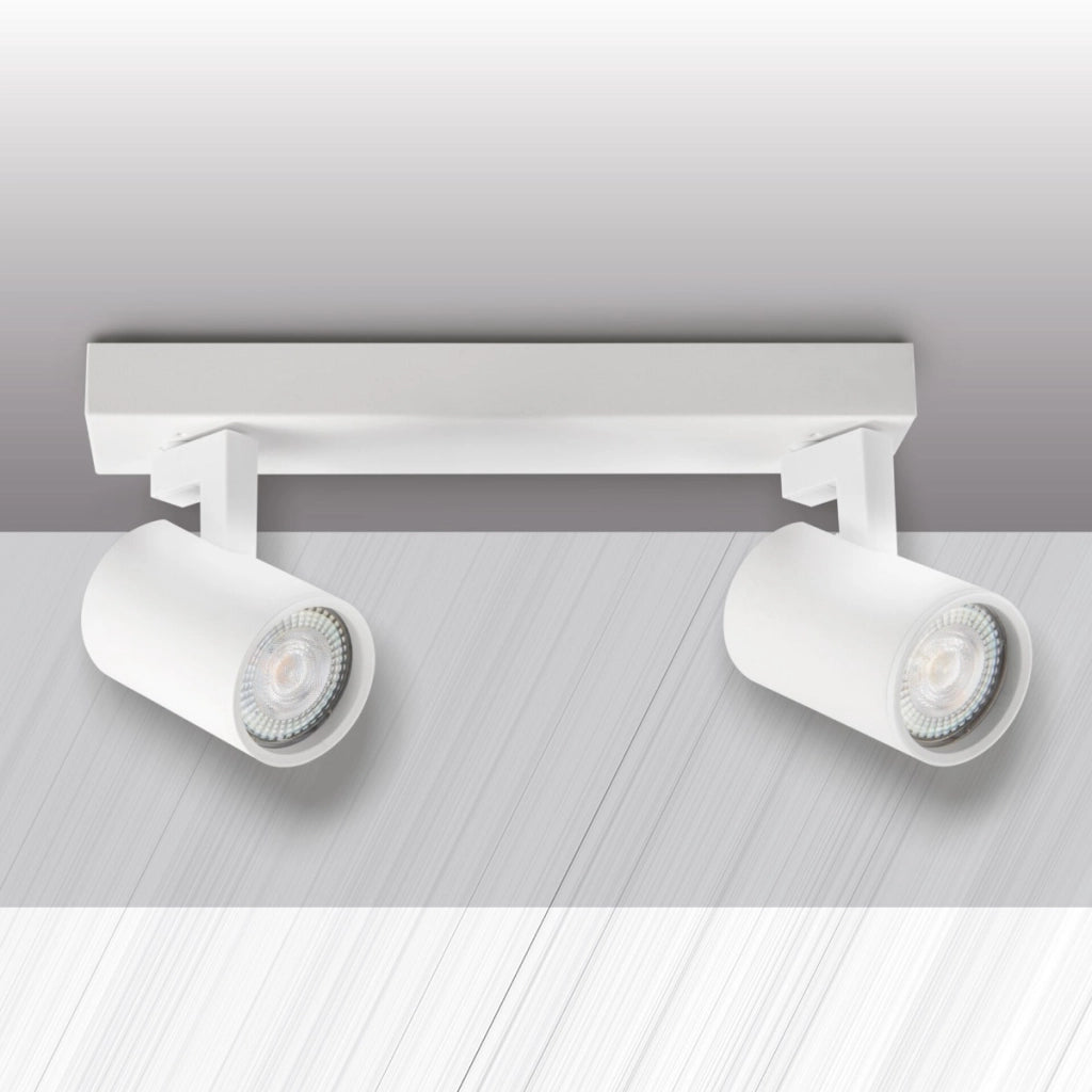 Plafoniera doppio spot 2xGU10 10W bianca Polux LYNX