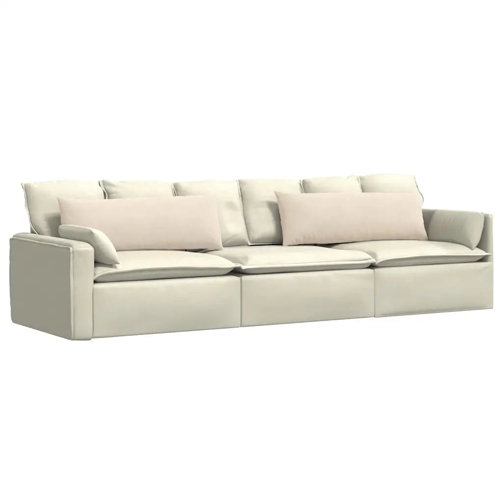 Cuscini da Divano 2 pz | Cuscini per sedie Beige 120 x 40 cm Tessuto