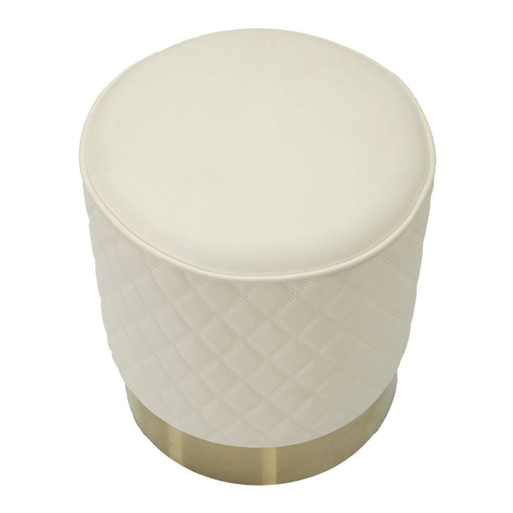 Pouf VKH354, Bianco, Legno, 36x36x39 cm