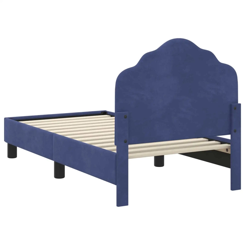 Letto singolo | Letto per adulti | Struttura letto per bambini con testata Blu Polizia 70 x 140 cm
