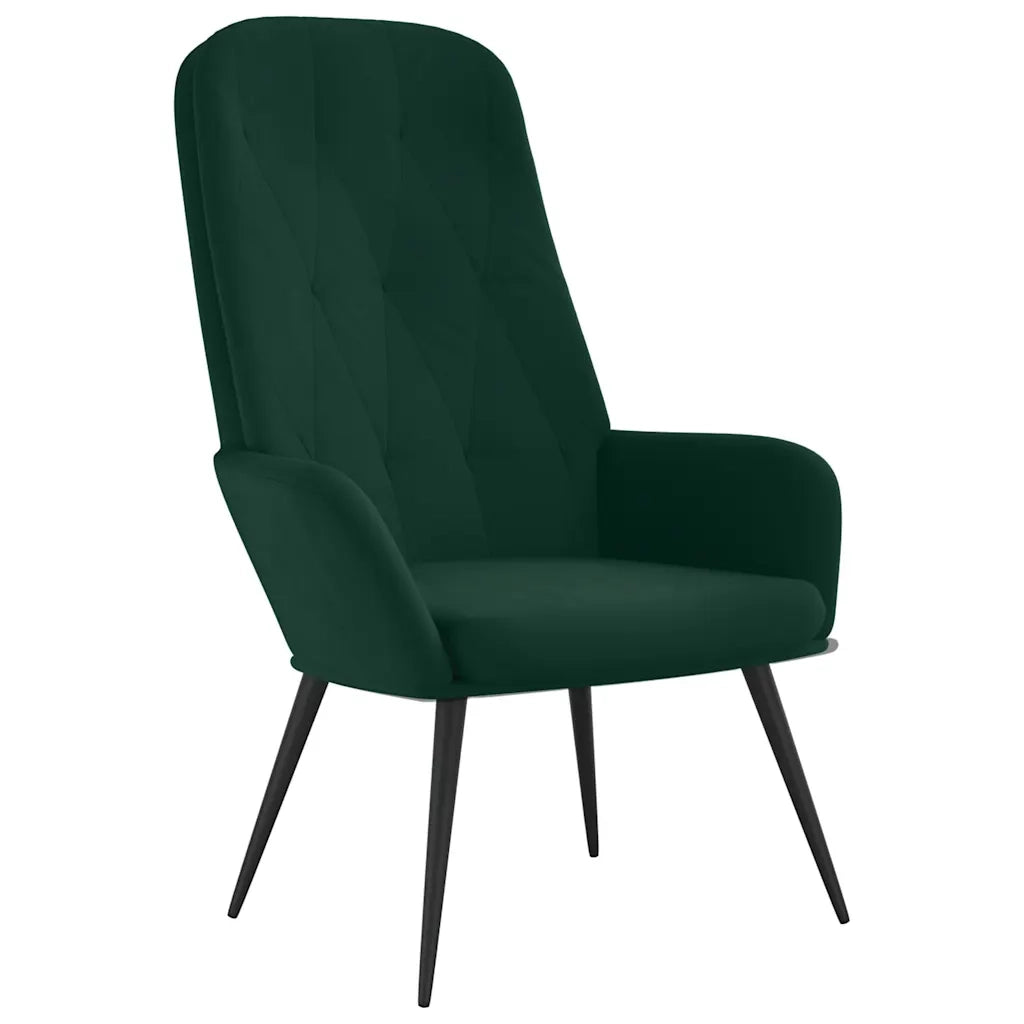 Poltrona | Sedia Relax Verde Scuro in Velluto