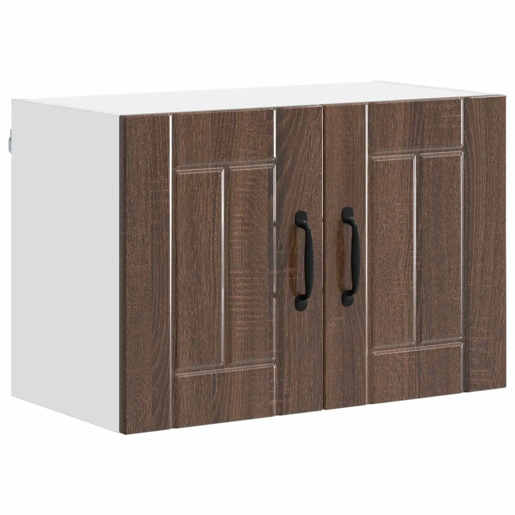 Armadi a pareti per cucina 2 pz-Set di 2 Armadi sospesi per Cucina Rovere Marrone 60 x 31 x 40 cm 777416