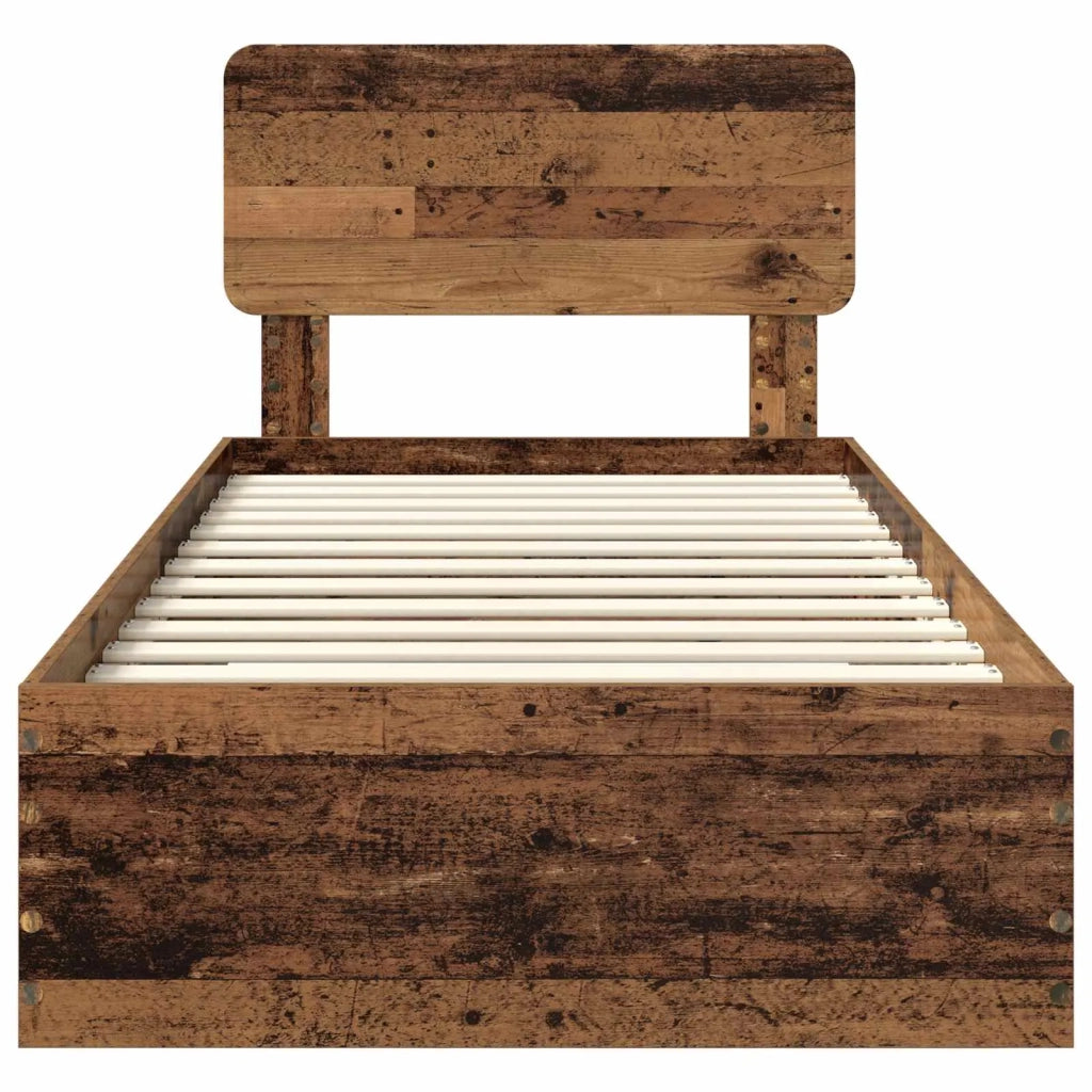 Struttura del letto-Giroletto Legno vecchio 90 x 200 cm Legno multistrato 241113