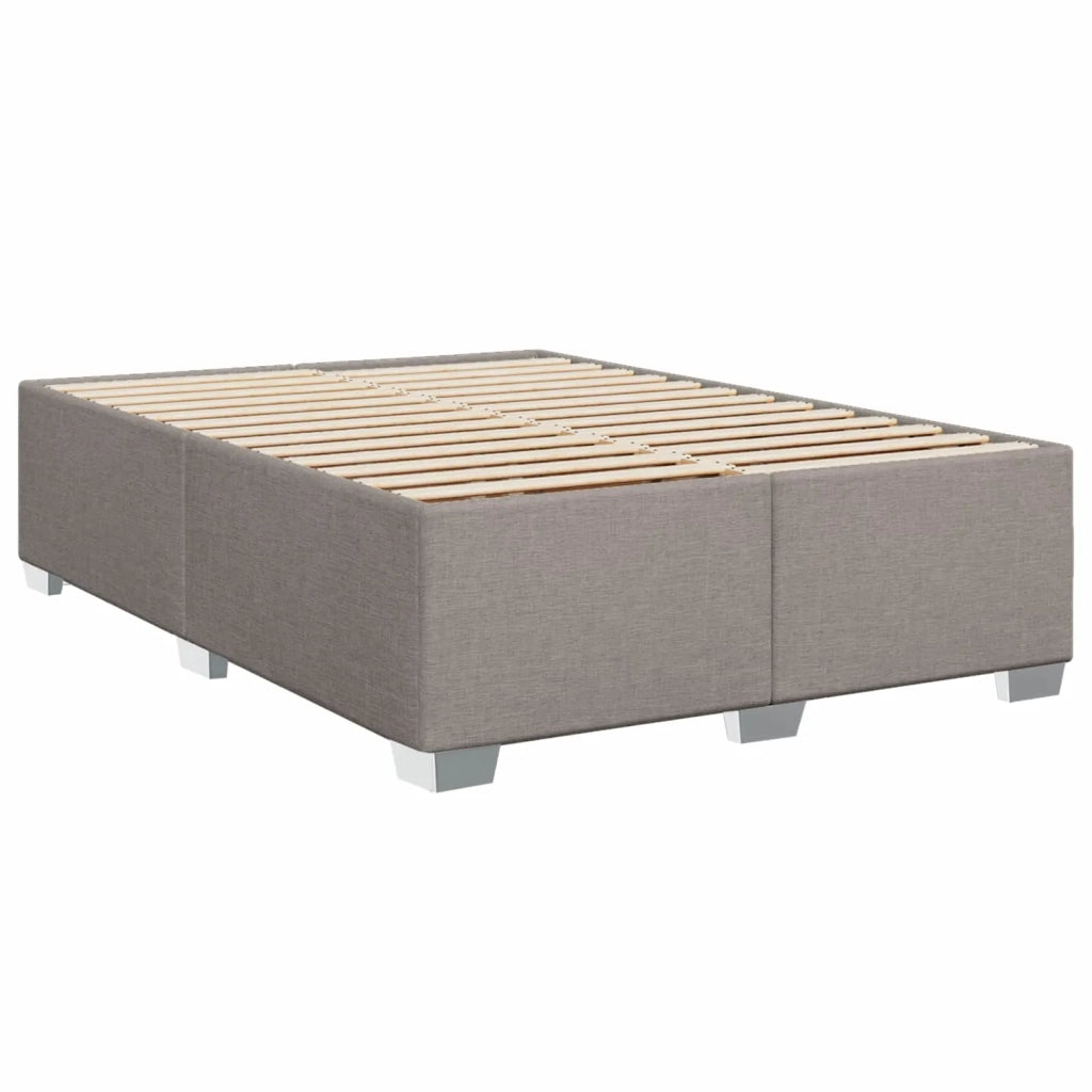 Letto con Box Spring, Materasso e LED Tortora 140 x 190 cm 3451935