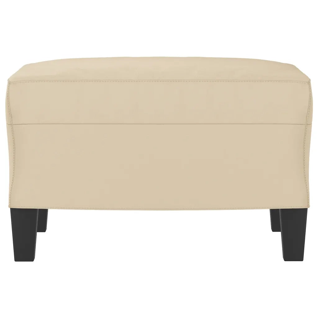Poggiapiedi Crema 60x50x41 cm in Tessuto Microfibra 349345