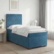 Letto box spring con materasso Blu 80 x 200 cm Velluto 3454992