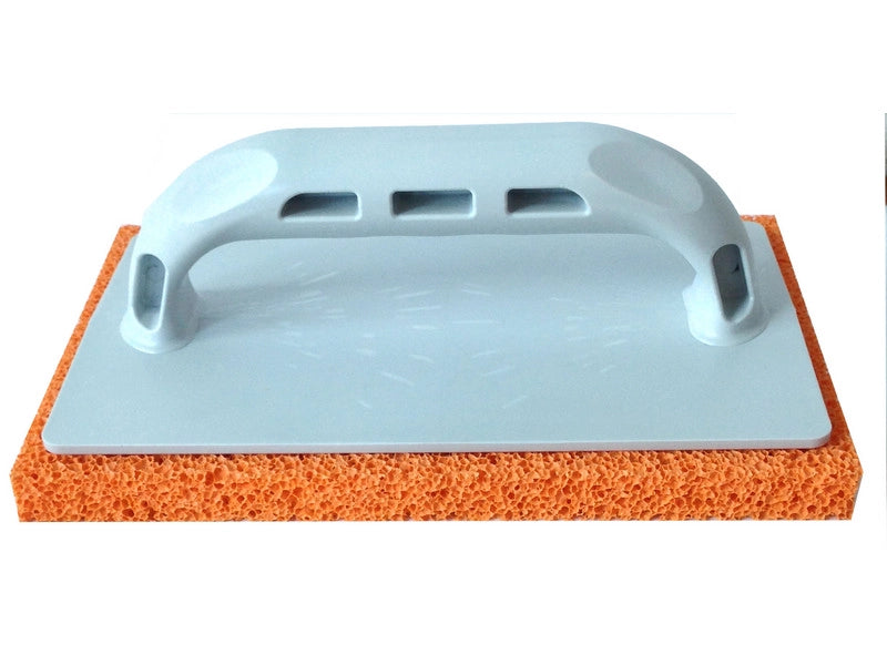 FRATTAZZO IN GOMMA MANICO IN PLASTICA Col. Arancio (a grana grossa) cm. 14x28