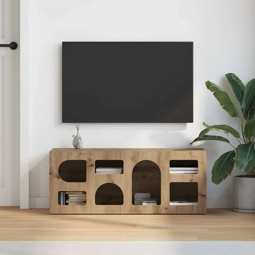Mobile TV | Armadietto TV | Mobile Porta TV Rovere artigianale 100 x 35 x 40 cm Legno multistrato