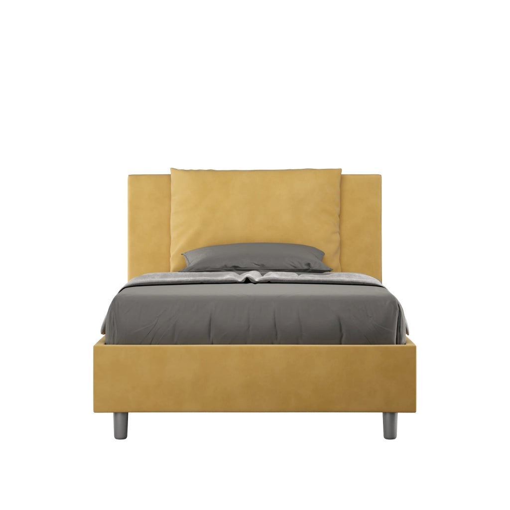 Letto 1 Piazza e Mezzo 120x200 cm con Rete Antea Ocra