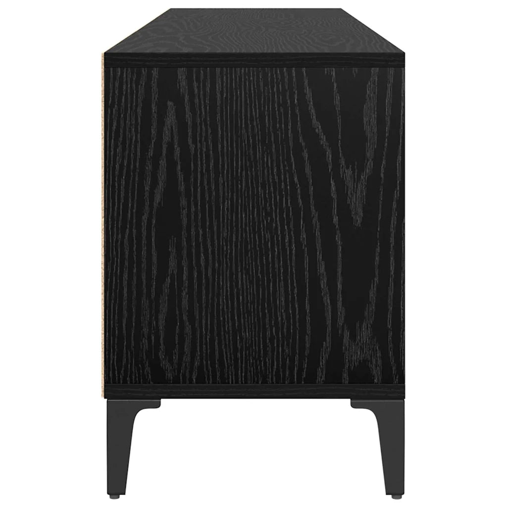 Mobile TV con cassetto-Credenza TV-Console TV Rovere Nero 150 x 30 x 45 cm
