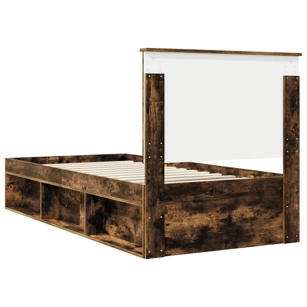 Struttura del letto-Giroletto Rovere fum¨¦ 90 x 190 cm Pino massello 658300