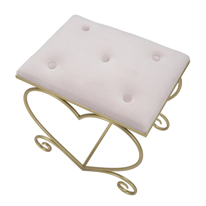 Sgabello Heart Rosa cm 50x37,5x51,5