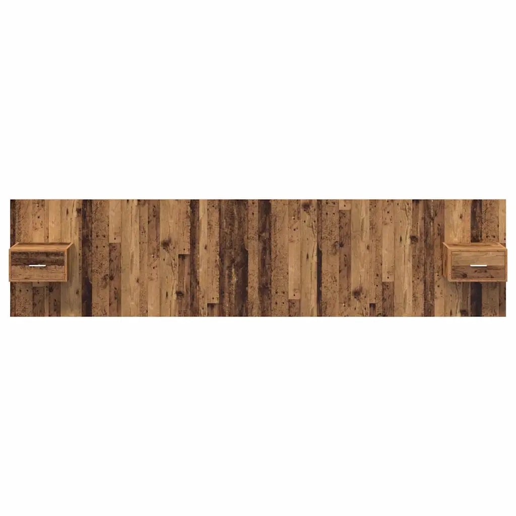 Testata con Comodino 3 pcs Legno vecchio Legno multistrato 3415740