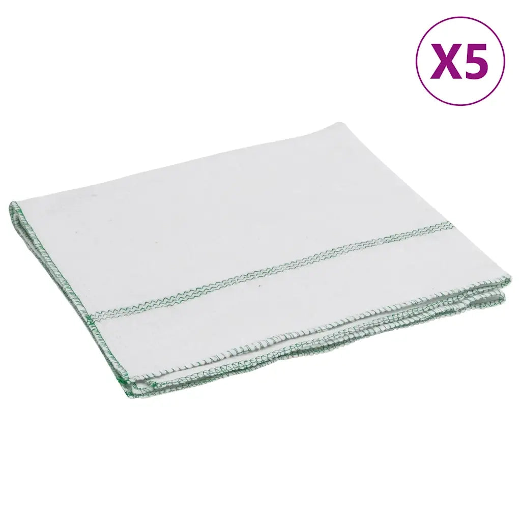 Panni per la Pulizia 5 pz Righe Bianche e Verdi 50x60 cm CFW3040718